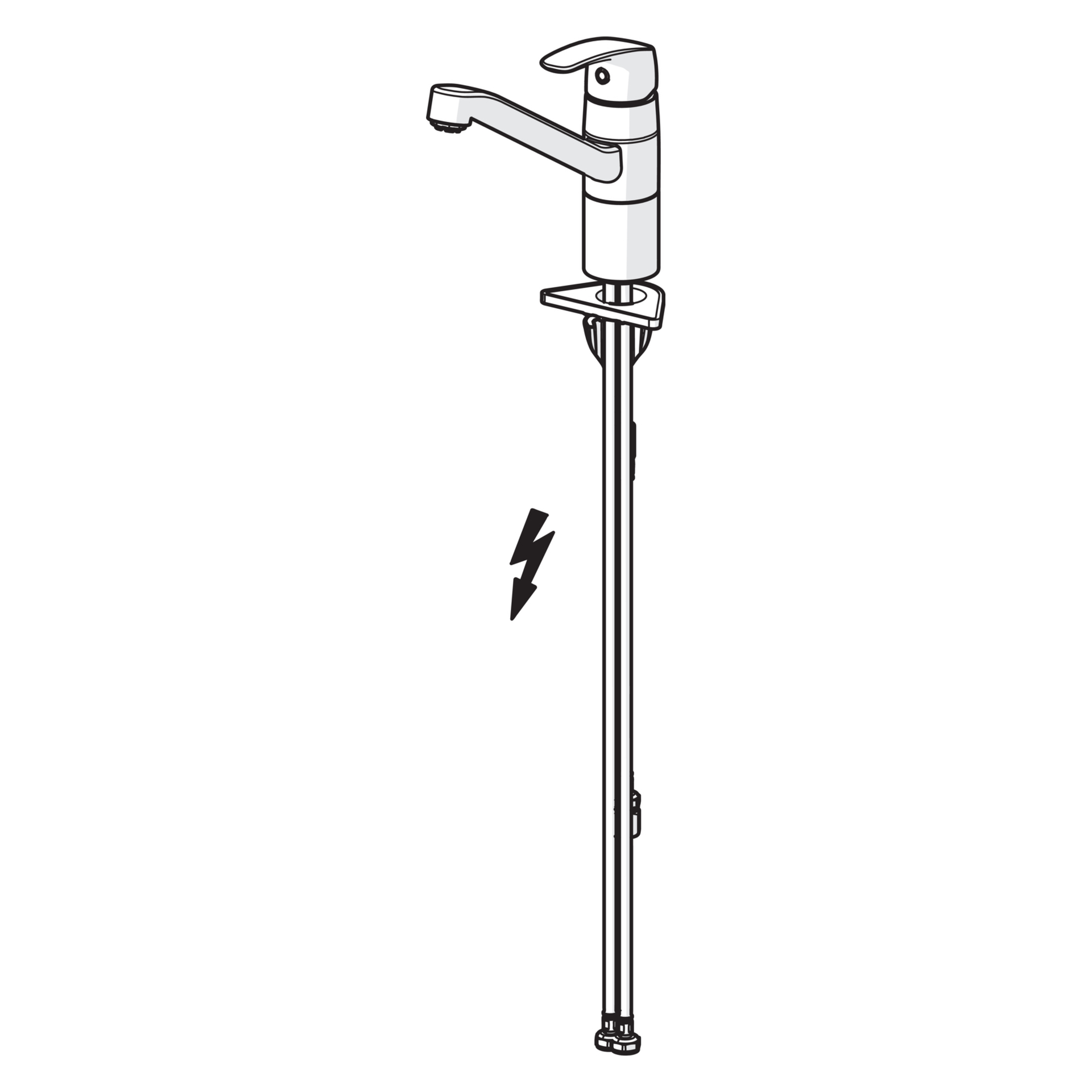 HA Einhebelmischer Küchenarmatur, Niederdruck HANSAPINTO 4538 Ausladung 213 mm DN15 Chrom
