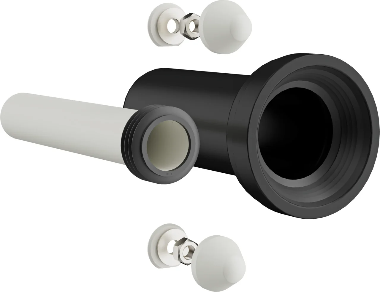 Hansgrohe Anschlussgarnitur Set universal für Wand-WC – Polypropylen, passend für Wand-WC und Vorwandelement Hansgrohe Anschlussgarnitur Set universal für Wand-WC – Polypropylen, passend für Wand-WC und Vorwandelement