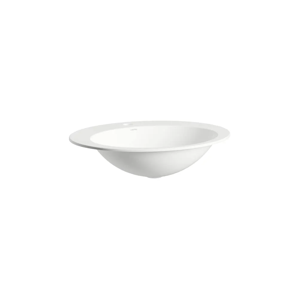 Laufen Einbauwaschtisch FORM glasierter Stahl oval ohne Überlauf, 600 x 500 x 150 mm in weiß