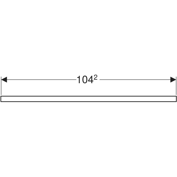 Geberit ONE Waschtischplatte mit Ausschnitt, Eiche, Melamin Holzstruktur, 104,2 x 3,2 x 47,3 cm, Ausschnitt links