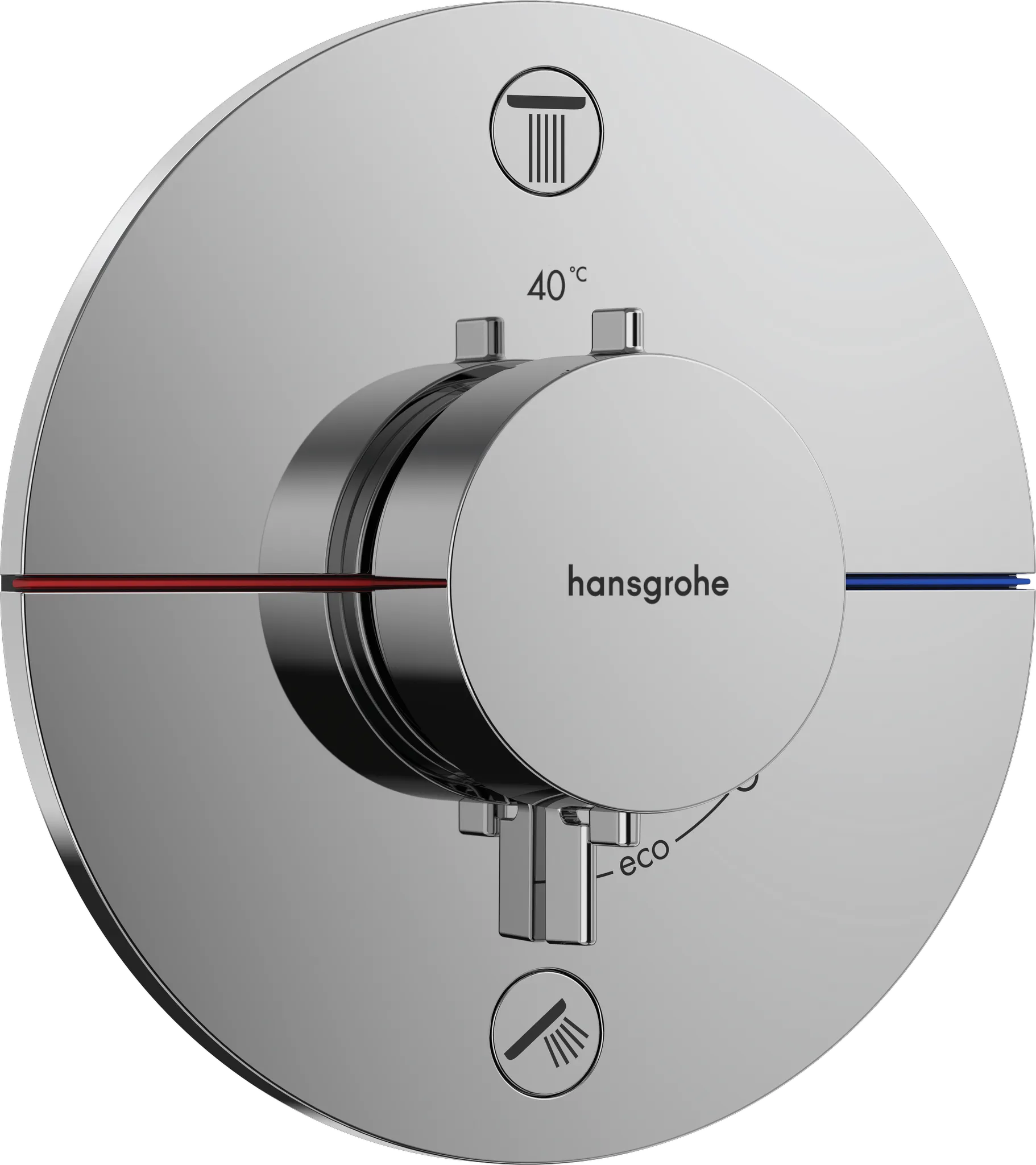ShowerSelect Comfort S Thermostat Unterputz für 2 Verbraucher mit integrierter Sicherungskombination nach EN1717 Chrom Farbe: Chrom ShowerSelect Comfort S Thermostat Unterputz für 2 Verbraucher mit integrierter Sicherungskombination nach EN1717 Chrom Farbe: Chrom