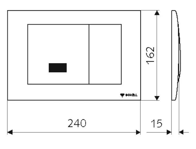 WC-Betätigungsplatte MONTUS FIELD E, Frontplatte chrom WC-Betätigungsplatte MONTUS FIELD E, Frontplatte chrom
