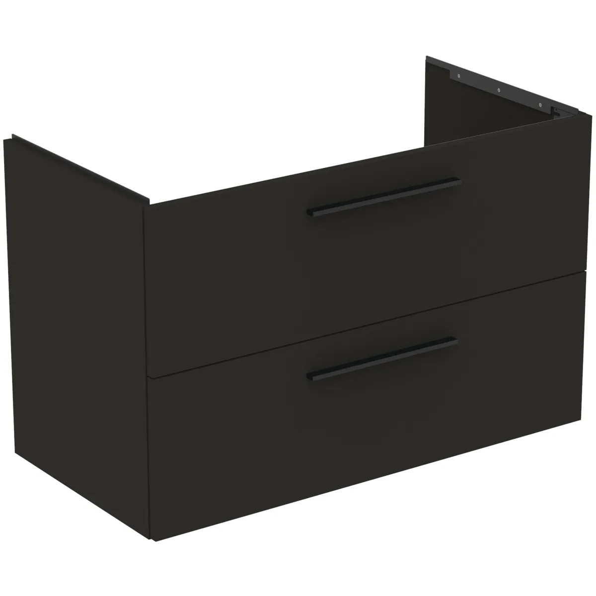 Möbelwaschtischunterschrank i.life B 2 Auszüge Siphonausschnitt auf der rechten Seite 1000x505x630mm Weiß matt