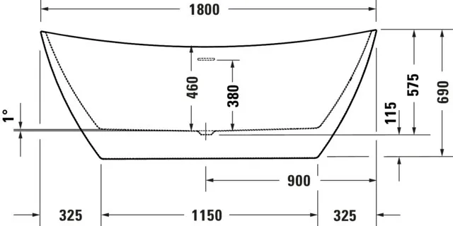Duravit Badewanne „DuraVato“ freistehend oval 1800 × 800 mm in Weiß Duravit Badewanne „DuraVato“ freistehend oval 1800 × 800 mm in Weiß