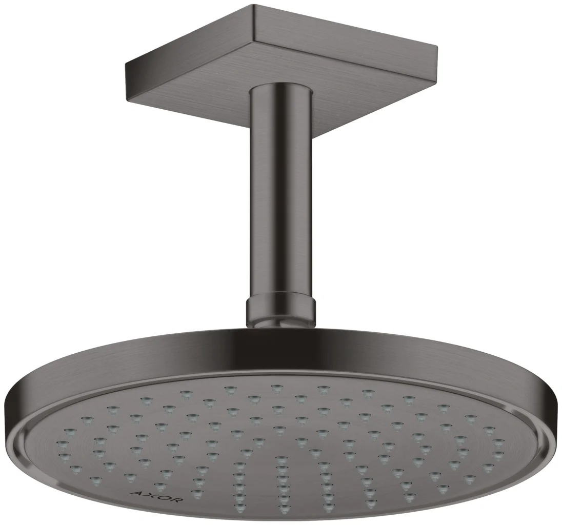 Hansgrohe AXOR ShowerSolutions Kopfbrause 220 1jet EcoSmart+ Brushed Black Chrome, 220 mm, verstellbarer Winkel, abnehmbar zur Reinigung Hansgrohe AXOR ShowerSolutions Kopfbrause 220 1jet EcoSmart+ Brushed Black Chrome, 220 mm, verstellbarer Winkel, abnehmbar zur Reinigung
