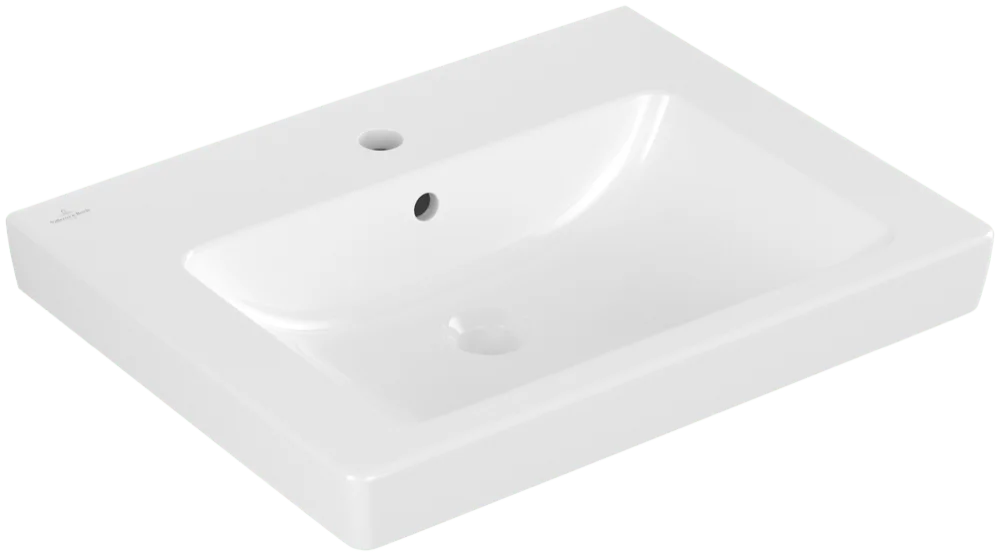 Villeroy & Boch Subway 2.0 Waschbecken, 600x470x155mm, weiß Alpin, Rechteck, glänzend, mit Überlauf