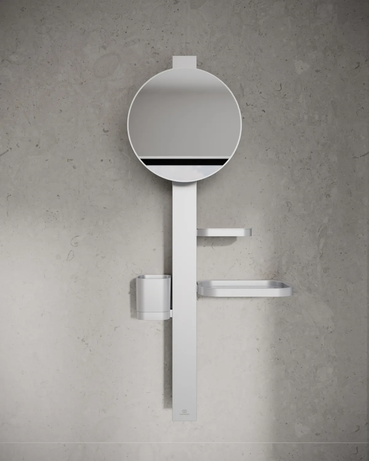 Beauty Bar Accessoires-Kombination Alu+ S700 mit Spiegel Durchmesser 200mm Rose Beauty Bar Accessoires-Kombination Alu+ S700 mit Spiegel Durchmesser 200mm Rose