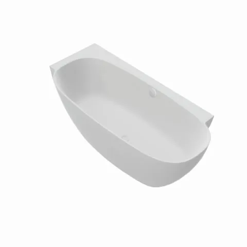 Hoesch Badewanne „LaBrillante“ vorwand rechteck 180 × 80 cm, links in Weiß