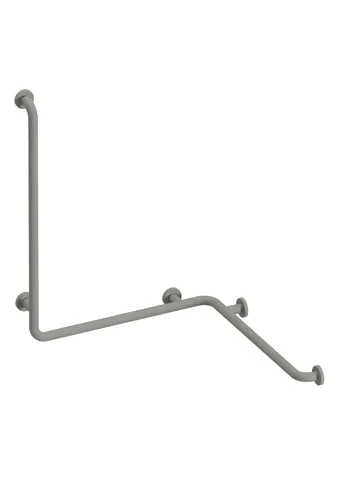 HEWI Dusch-, Wannenhandlauf Serie 801, Polyamid, matt, 900 mm x 762 mm, links-und rechtsseitig montierbar, Felsgrau HEWI Dusch-, Wannenhandlauf Serie 801, Polyamid, matt, 900 mm x 762 mm, links-und rechtsseitig montierbar, Felsgrau