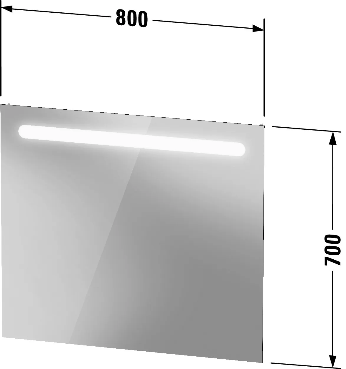 Duravit Spiegel „No.1“ 80 × 70 cm