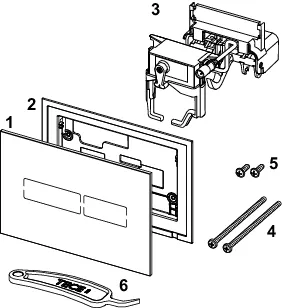 Lux Mini flache WC-Glasbetätigungsplatte, berührungsloser Auslösung, weiß 22 × 15 × 0,8 cm