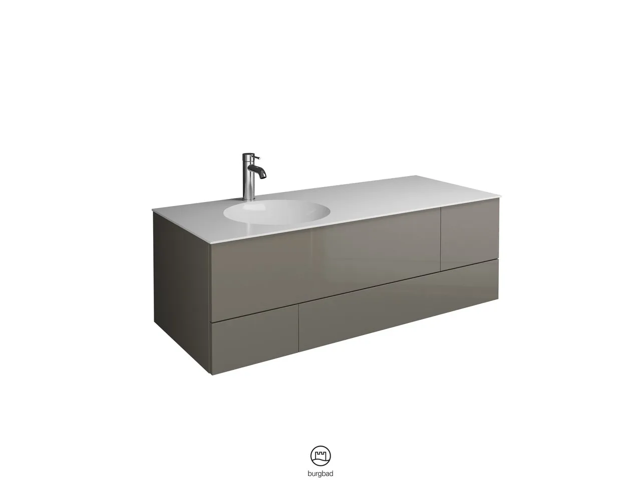 burgbad Coco HGL Waschtischset SFHR120 Mineralguss