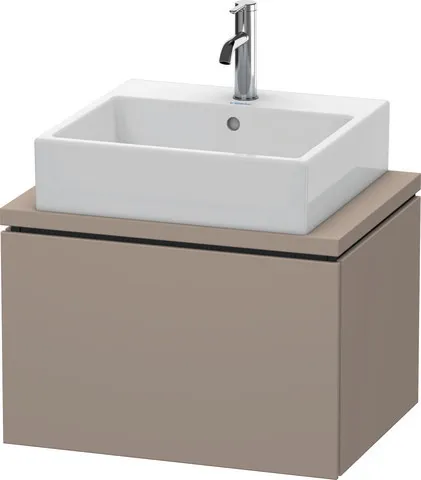Duravit Waschtischunterschrank wandhängend „L-Cube“ 62 × 40 × 47,7 cm Basalt Matt