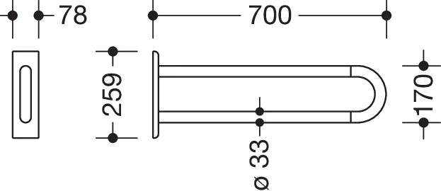 HEWI Wandgriff „Serie 801“ HEWI Wandgriff „Serie 801“