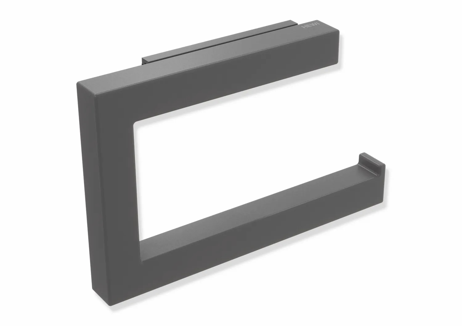 WC-Papierhalter, Edelstahl, pulverbeschichtet, Breite 140 mm, Höhe 90 mm, Tiefe 22 mm, in Farbe DC (Schwarz tiefmatt)