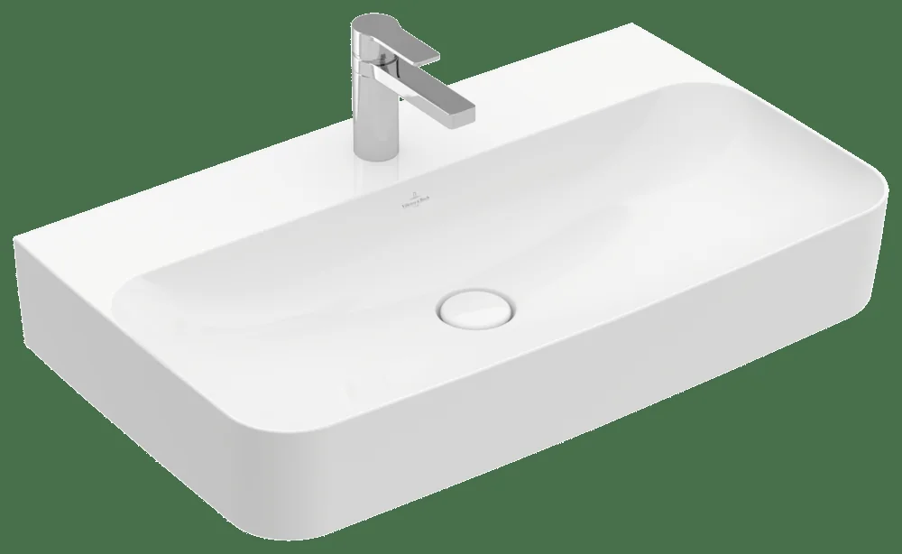 Villeroy & Boch Finion Waschbecken 800x470mm Rechteck TitanCeram Weiß Alpin CeramicPlus Villeroy & Boch Finion Waschbecken 800x470mm Rechteck TitanCeram Weiß Alpin CeramicPlus