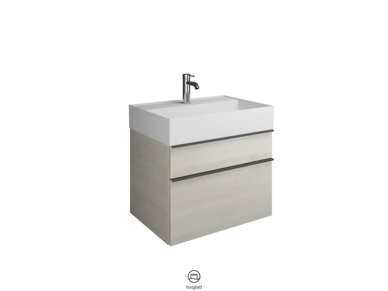 burgbad Badmöbelset „Yumo“ in Eiche Dekor Silber burgbad Badmöbelset „Yumo“ in Eiche Dekor Silber