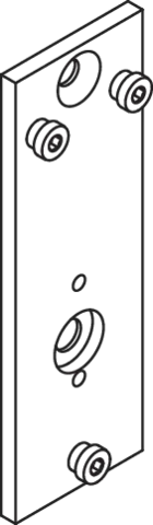 Montageplatte des Systems 900, Edelstahl, PVD, zur Aufnahme und Fixierung der mobilen Stützklappgriffe 900.50.4...70, in Farbe CK (messing glänzend) Montageplatte des Systems 900, Edelstahl, PVD, zur Aufnahme und Fixierung der mobilen Stützklappgriffe 900.50.4...70, in Farbe CK (messing glänzend)