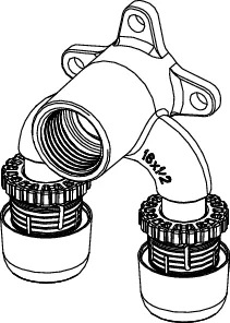 TECElogo-Ax U-Doppelwandscheibe Dimension 20 × Rp 1/2″, Siliziumbronze TECElogo-Ax U-Doppelwandscheibe Dimension 20 × Rp 1/2″, Siliziumbronze