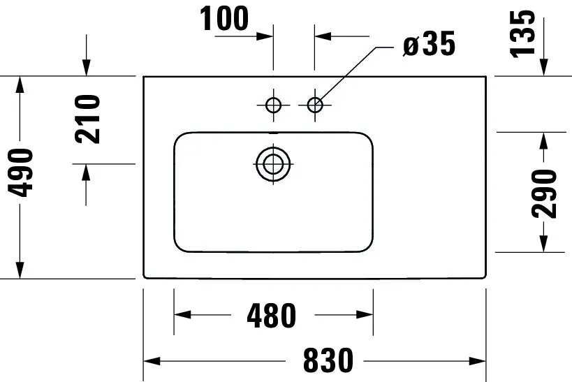 Wandwaschtisch „ME by Starck“, mit Überlauf in Weiß Hochglanz Wandwaschtisch „ME by Starck“, mit Überlauf in Weiß Hochglanz