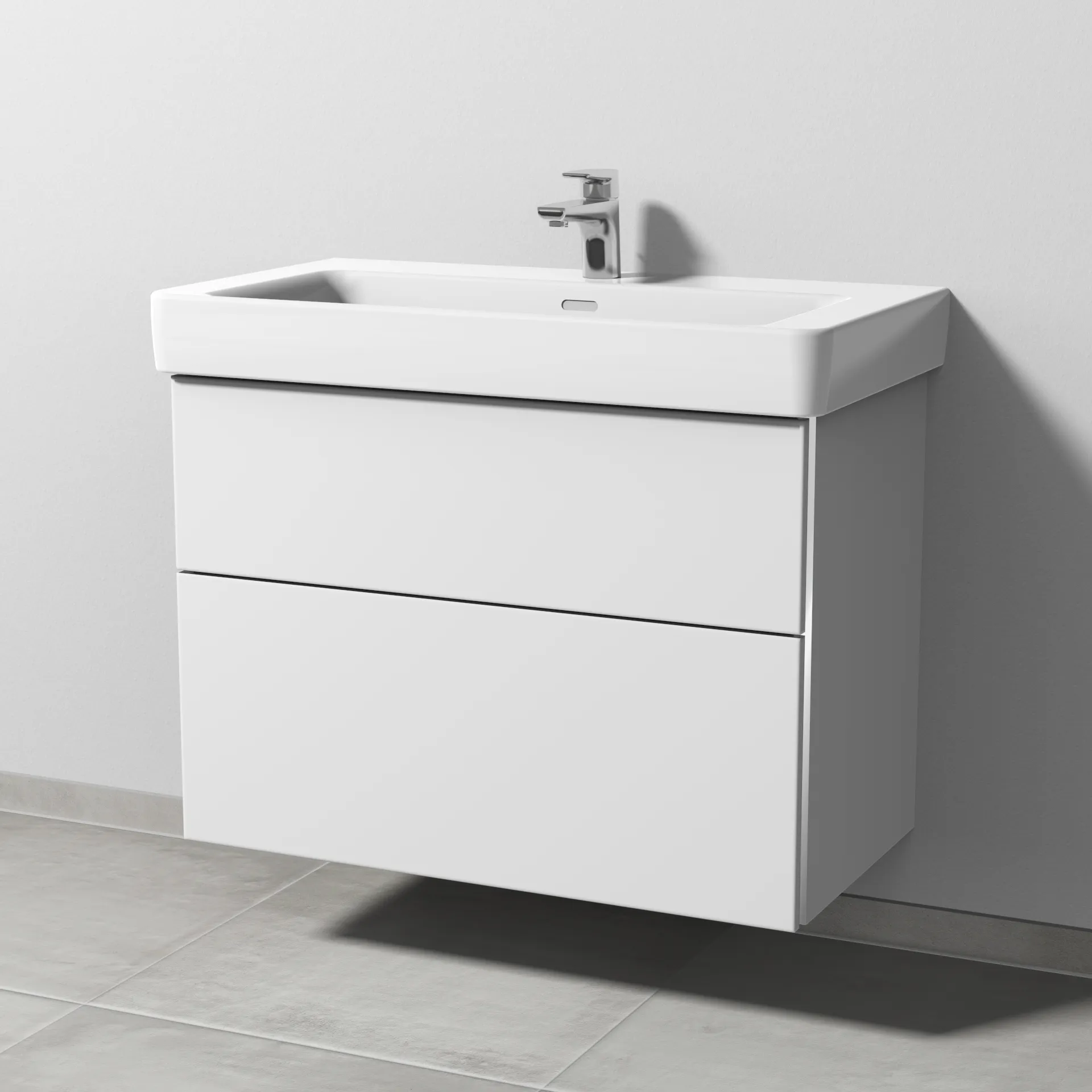 Waschtischunterbau mit Auszügen 3way (BR769) 593x800x437 Anthrazit-Matt
