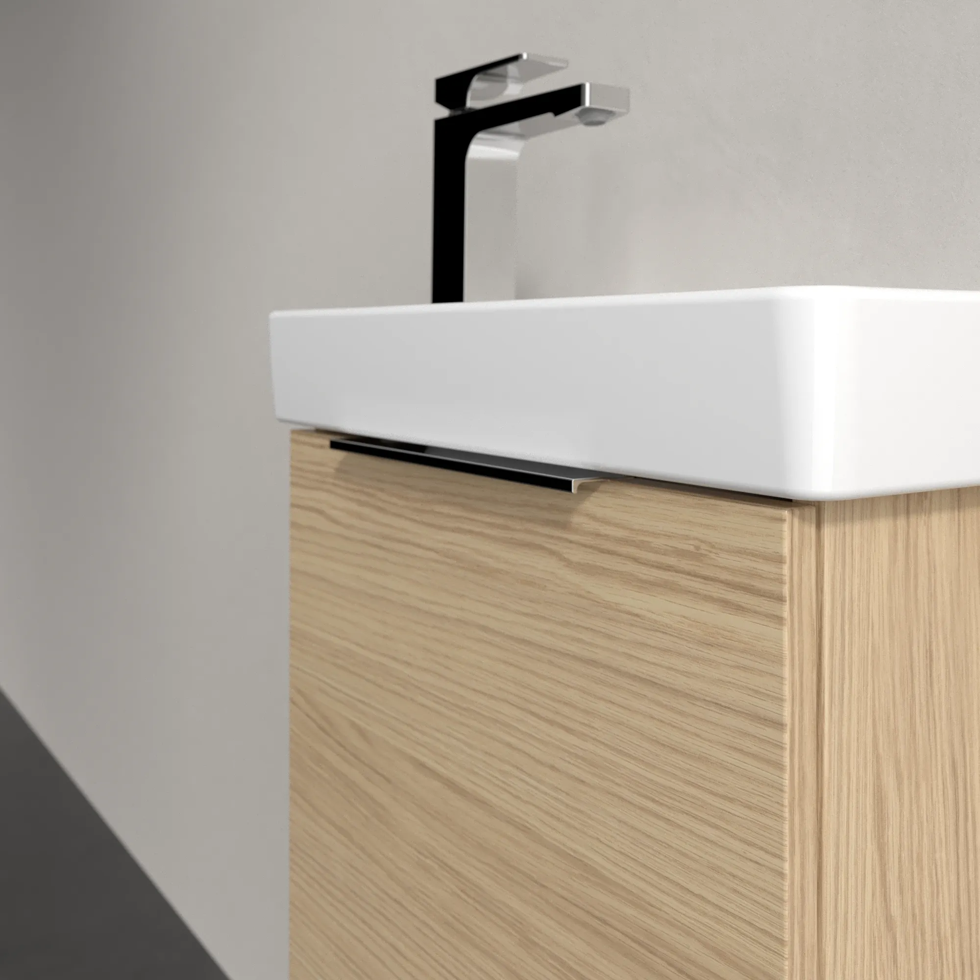 Villeroy & Boch Waschtischunterschrank „Architectura“ 430 × 520 mm Nordic Oak, Anschlag links