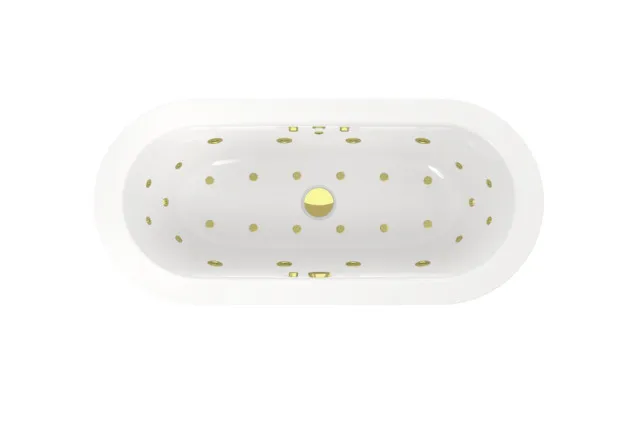 Bette Whirlsystem AirJet Plus vergoldet - Luxuriöses Badeerlebnis mit bis zu 12 Boden- und 8 seitlichen Düsen für Wannen ab 79 cm² Revisionsspalt Bette Whirlsystem AirJet Plus vergoldet - Luxuriöses Badeerlebnis mit bis zu 12 Boden- und 8 seitlichen Düsen für Wannen ab 79 cm² Revisionsspalt