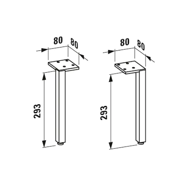 Laufen Füße (2 Stück) Laufen PRO S SET BASE H864960/½/3 Laufen Füße (2 Stück) Laufen PRO S SET BASE H864960/½/3