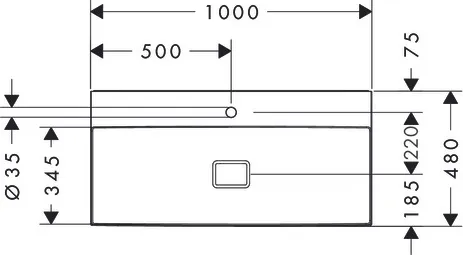 Hansgrohe Xevolos E Aufsatzwaschtisch geschliffen 1000⁄480 mit Hahnloch ohne Überlauf, SmartClean, Weiß Hansgrohe Xevolos E Aufsatzwaschtisch geschliffen 1000⁄480 mit Hahnloch ohne Überlauf, SmartClean, Weiß