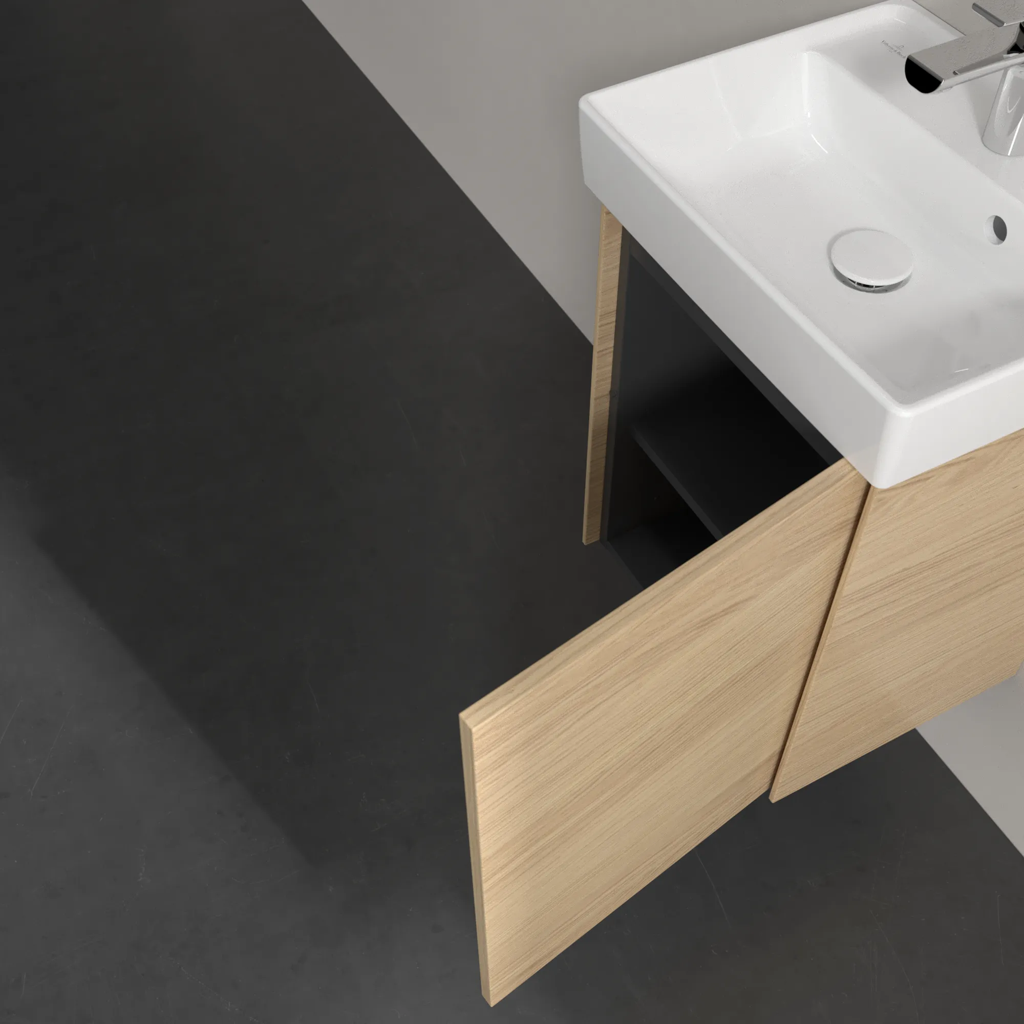 Villeroy & Boch Collaro Waschbeckenunterschrank 410 x 546 x 344 mm, Holz, Eckig, Waschbecken mittig Villeroy & Boch Collaro Waschbeckenunterschrank 410 x 546 x 344 mm, Holz, Eckig, Waschbecken mittig