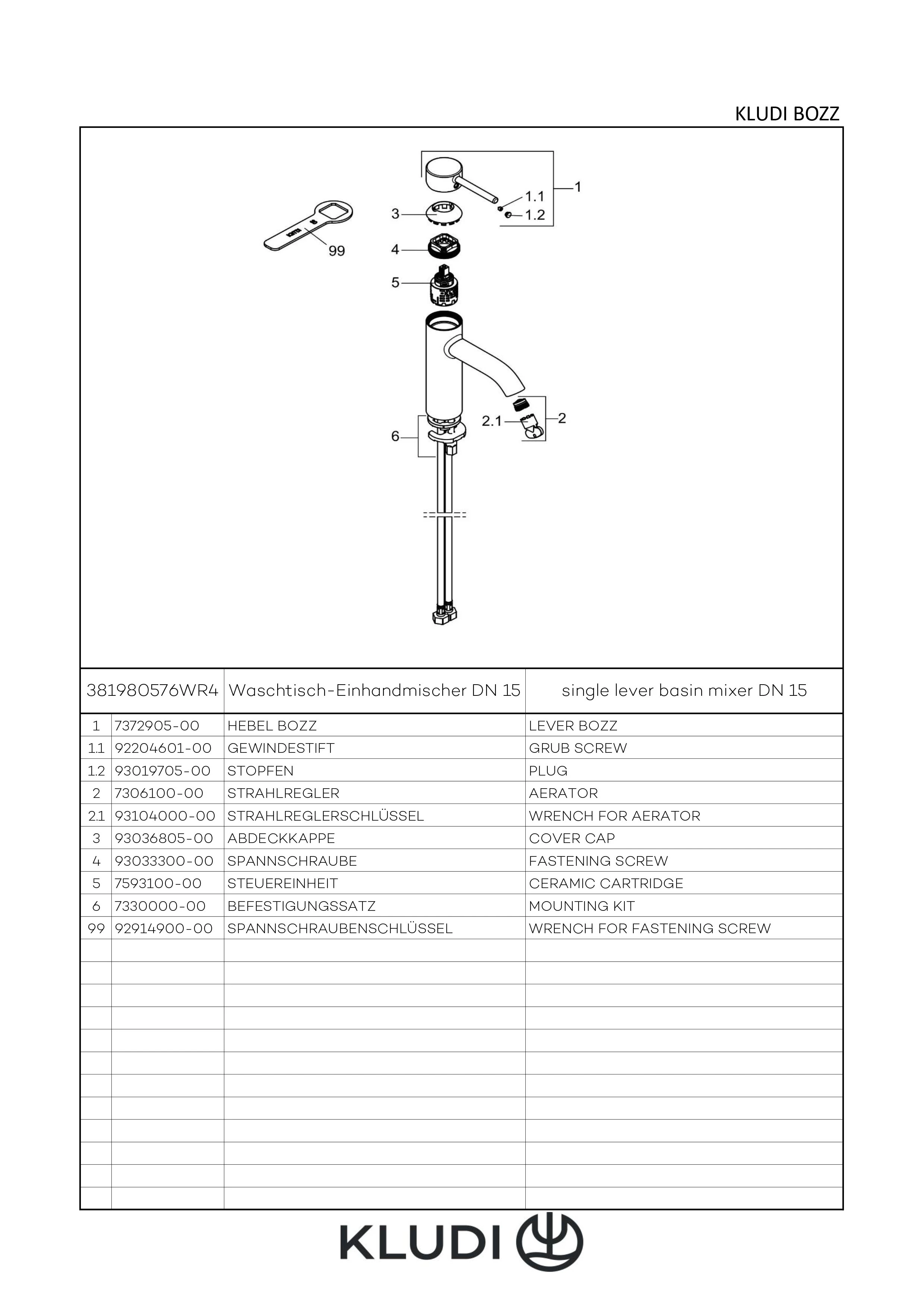 BOZZ WaschtischEHM 100mm ECO PLUS, o. Ablaufgarnitur chrom BOZZ WaschtischEHM 100mm ECO PLUS, o. Ablaufgarnitur chrom