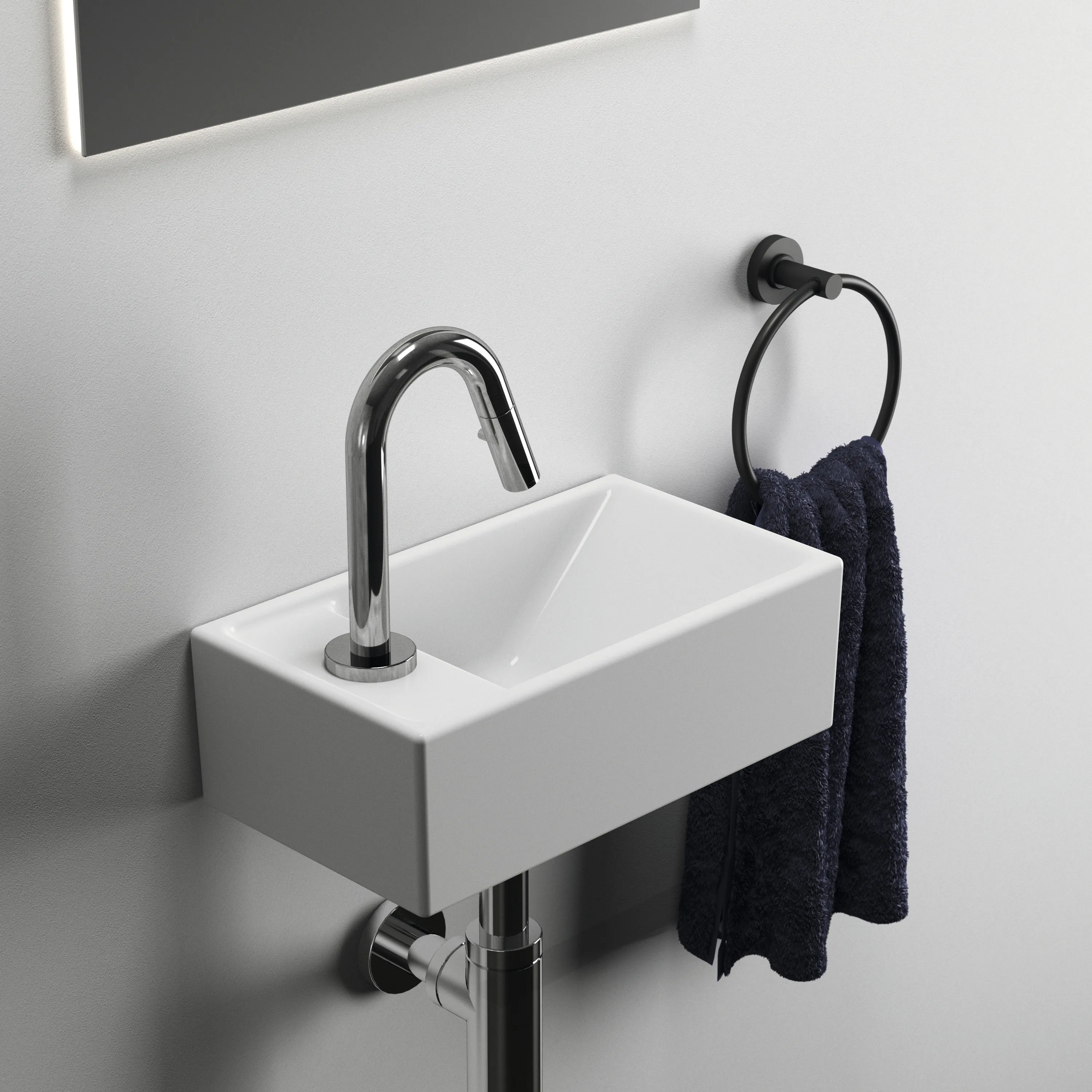 Ideal Standard Handwaschbecken i.life S, 1 Hahnloch links, ohne Überlauf, weiß, 370x210x120 mm Ideal Standard Handwaschbecken i.life S, 1 Hahnloch links, ohne Überlauf, weiß, 370x210x120 mm