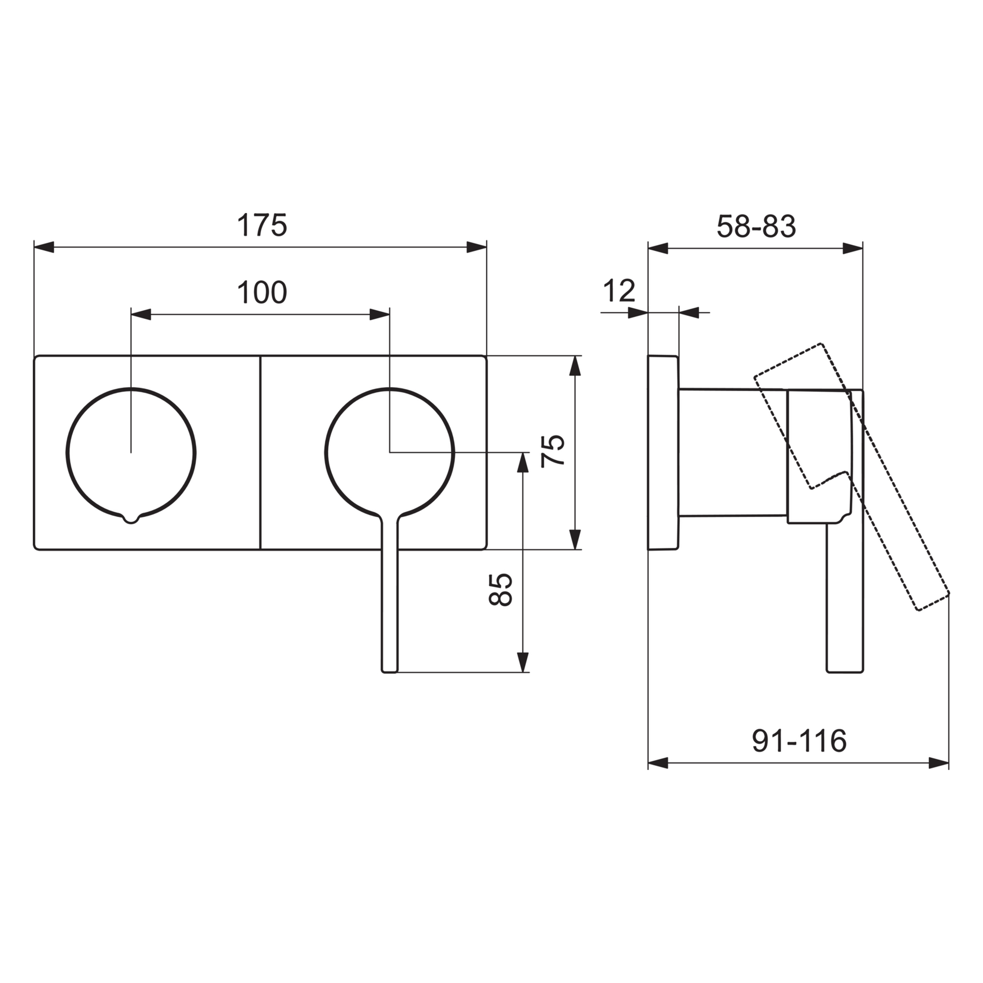 Einhebelmischer Fertigmontageset für Wanne/Brause LOFT 5764 Rosette eckig 4.0 Plattform Chrom Einhebelmischer Fertigmontageset für Wanne/Brause LOFT 5764 Rosette eckig 4.0 Plattform Chrom
