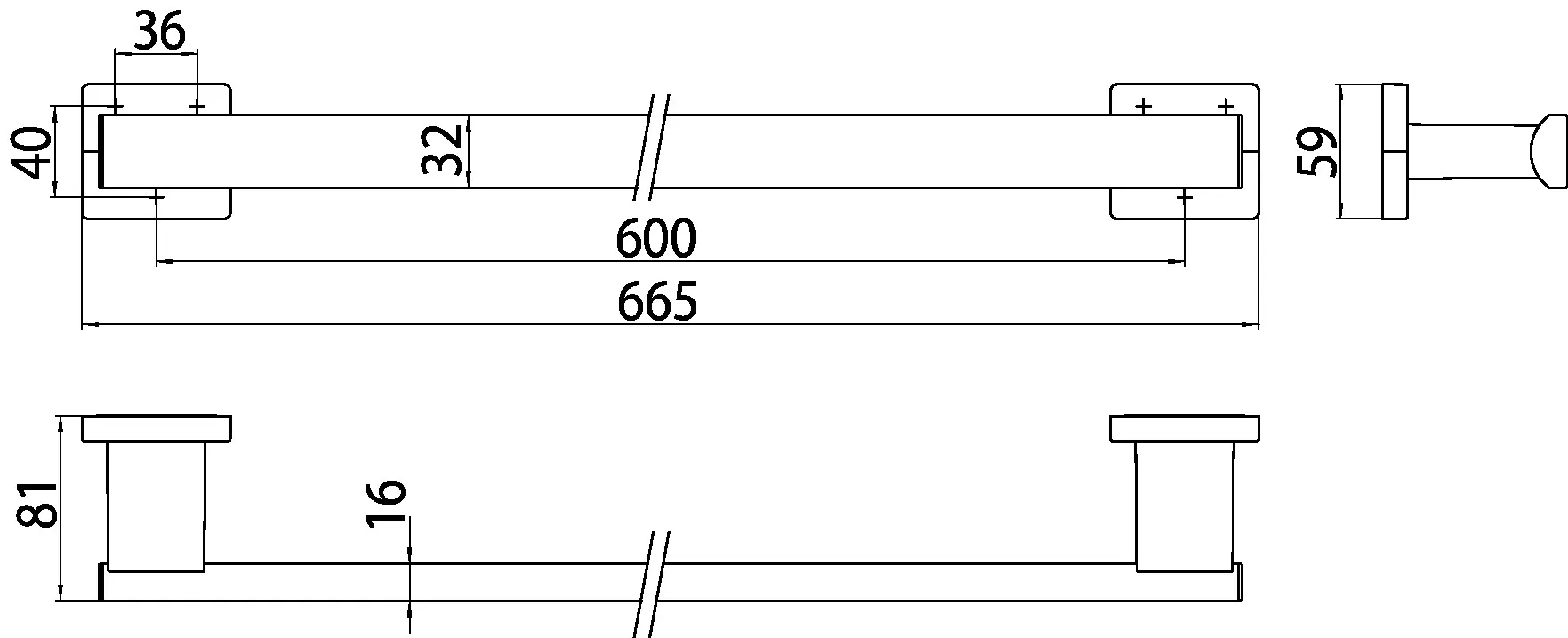 emco loft Haltegriff600mm, chrom emco loft Haltegriff600mm, chrom
