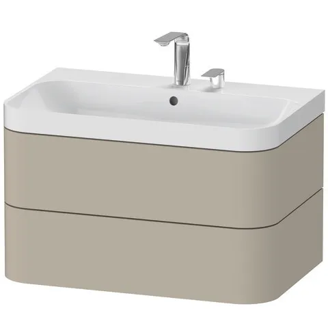 Duravit Waschtischunterschrank c-shaped Set wandhängend „Happy D.2 Plus“ 77,5 × 48 × 49 cm