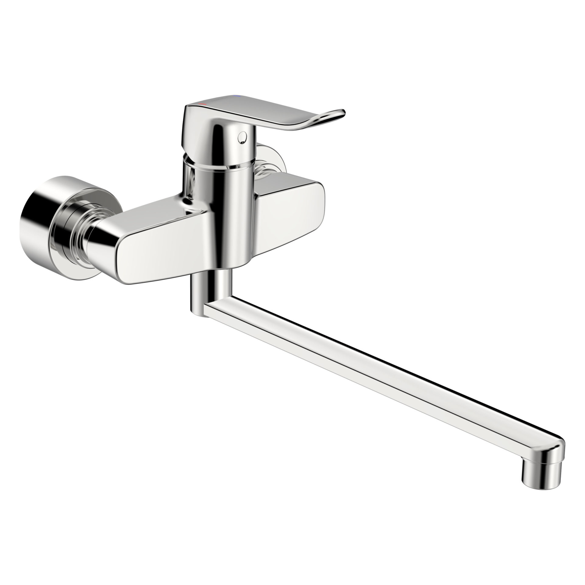 Einhand-Waschtischarmatur Bedienungshebel lang „Clinica“ Ausladung 377 mm in Chrom Einhand-Waschtischarmatur Bedienungshebel lang „Clinica“ Ausladung 377 mm in Chrom
