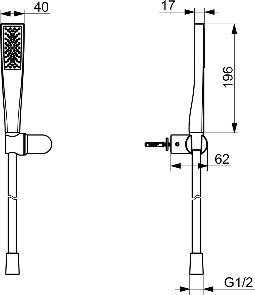 Handbrausegarnitur AURELIA 4717 1-strahlig Chrom