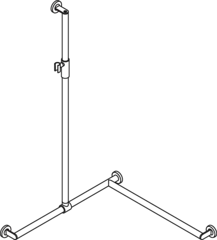 HEWI Haltegriff Ausführung rechts „System 900“ in Weiß tiefmatt / Hellgrau matt, Befestigung verdeckt HEWI Haltegriff Ausführung rechts „System 900“ in Weiß tiefmatt / Hellgrau matt, Befestigung verdeckt