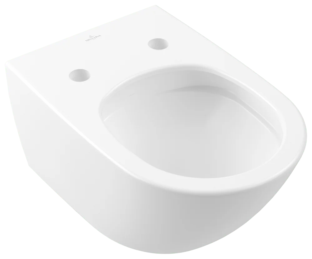 Villeroy & Boch Tiefspül-WC Antao 4674T0, spülrandlos, wandhängend, Stone White CeramicPlus, 370x560 mm, Höhe 355 mm, TwistFlush-Technologie