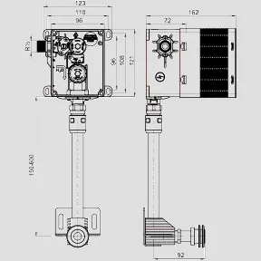 SANIT Urinal-Rohbauk. Kartuschenventiltechnik SANIT Urinal-Rohbauk. Kartuschenventiltechnik