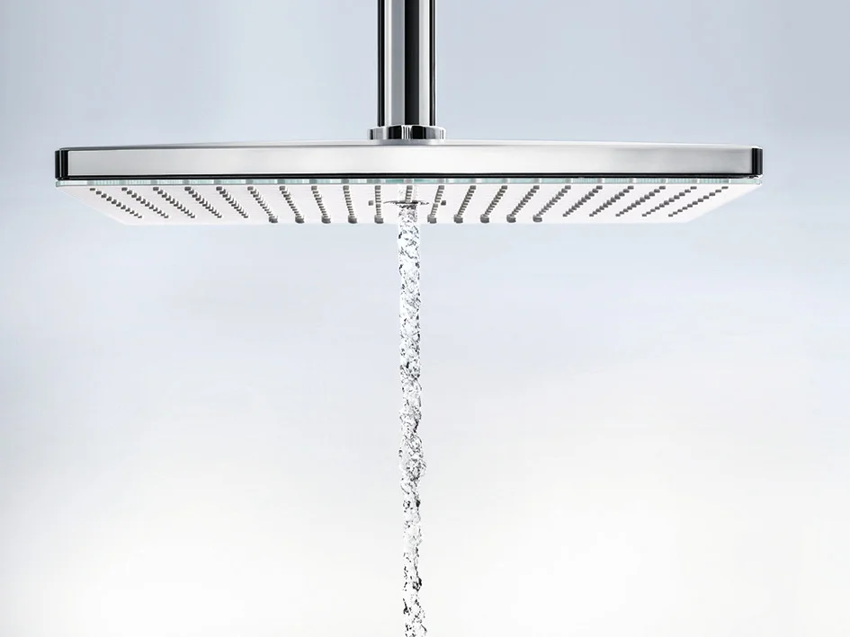 Hansgrohe Rainmaker Select Kopfbrause 460 3jet, weiß/chrom, Brausearm 450 mm, 18,4 l/min Durchfluss, abnehmbare Strahlscheibe und Kopfbrause Hansgrohe Rainmaker Select Kopfbrause 460 3jet, weiß/chrom, Brausearm 450 mm, 18,4 l/min Durchfluss, abnehmbare Strahlscheibe und Kopfbrause