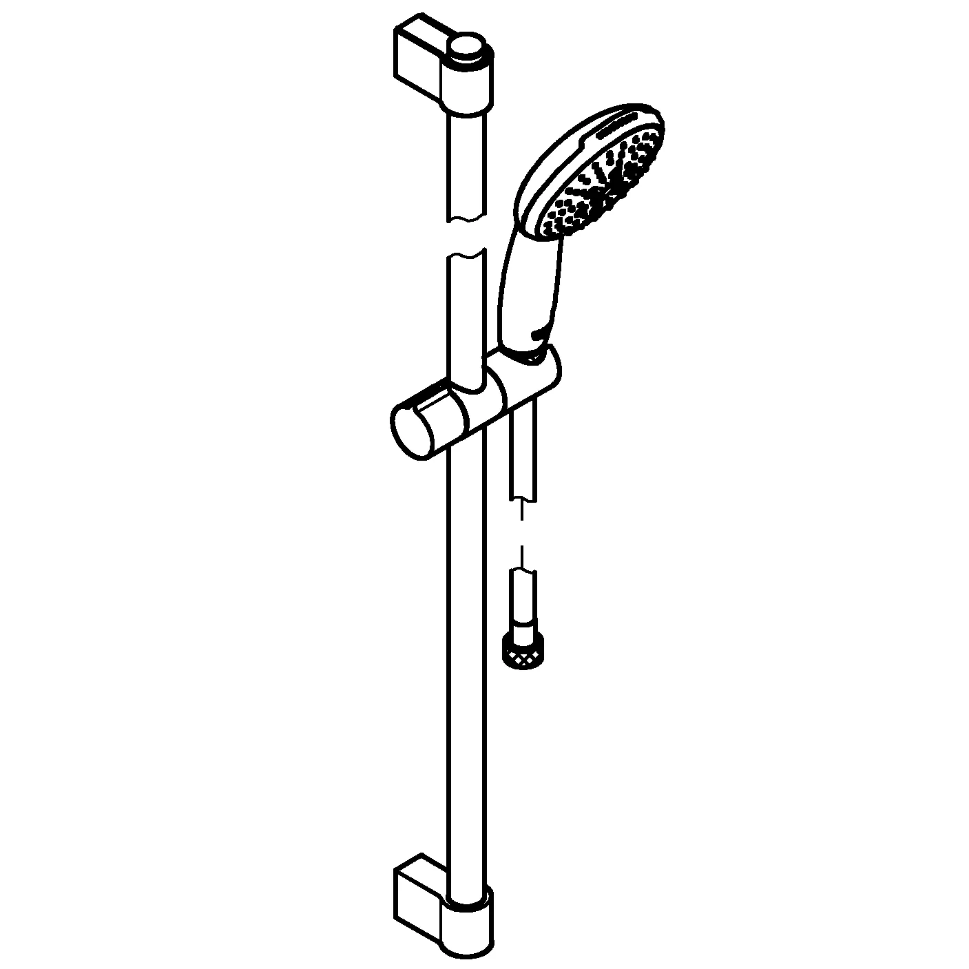 Grohe Tempesta 110 Brausestangenset 3 Strahlarten chrom Grohe Tempesta 110 Brausestangenset 3 Strahlarten chrom