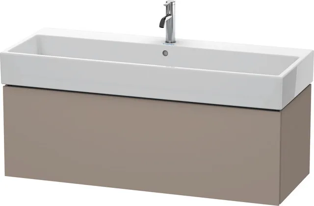 Duravit Waschtischunterschrank wandhängend „L-Cube“ 118,4 × 39,4 × 45,9 cm Basalt Matt
