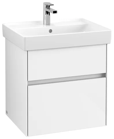 Villeroy & Boch Waschtischunterschrank „Collaro“ 554 × 546 × 444 mm Glossy White, für Becken mittig, ohne Beleuchtung Villeroy & Boch Waschtischunterschrank „Collaro“ 554 × 546 × 444 mm Glossy White, für Becken mittig, ohne Beleuchtung