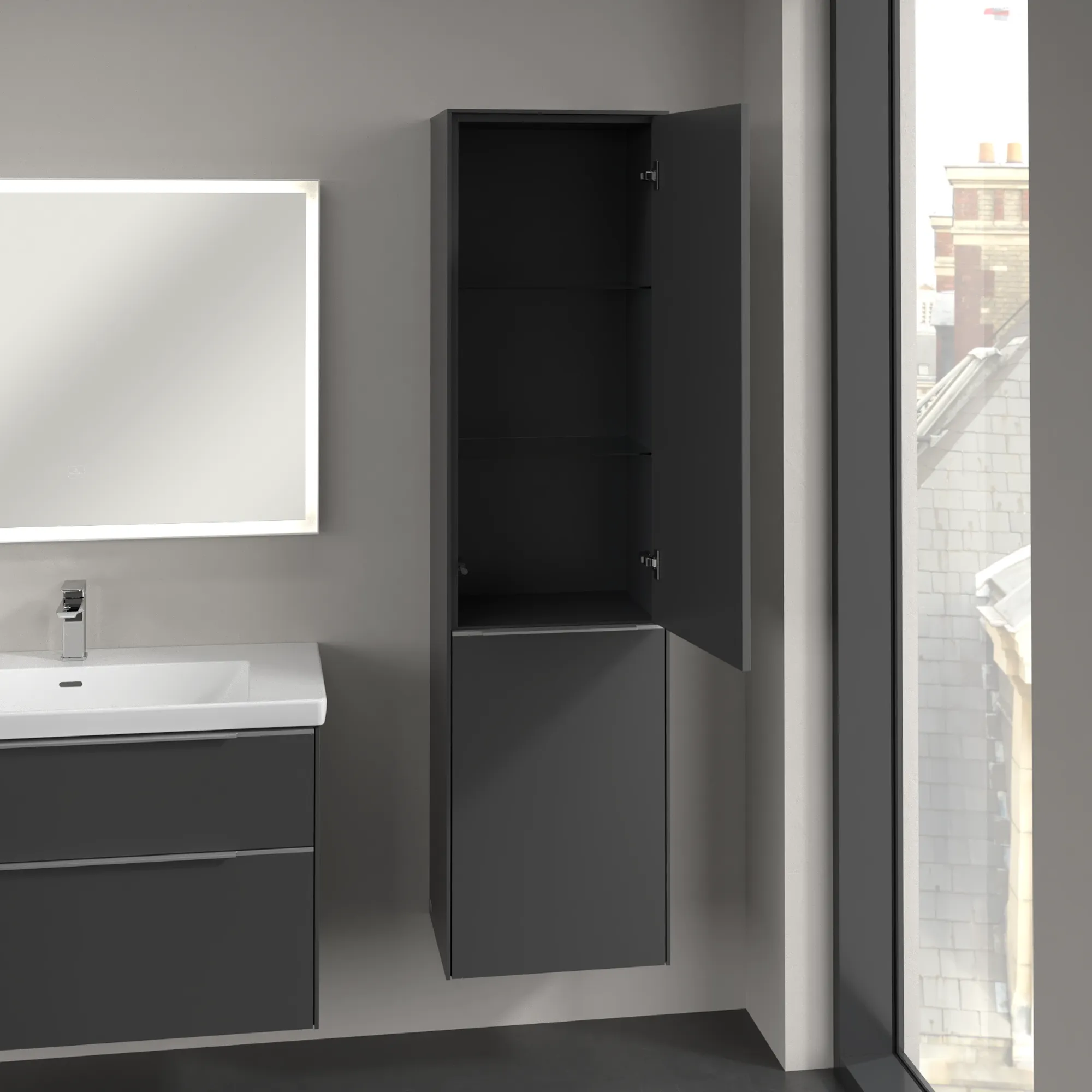 Villeroy & Boch Hochschrank Subway 3.0 C59300, 450x1710x362mm, eckig, wandhängend Villeroy & Boch Hochschrank Subway 3.0 C59300, 450x1710x362mm, eckig, wandhängend