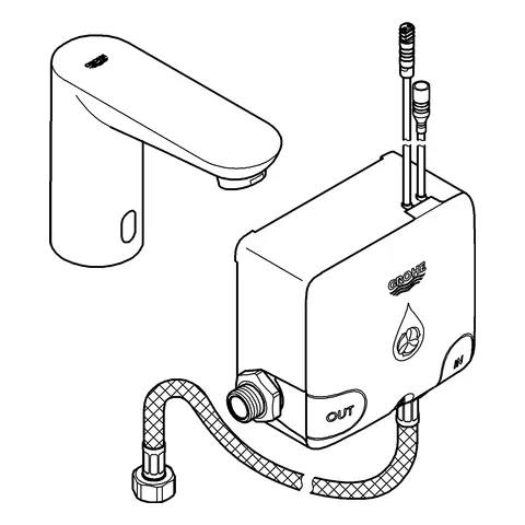 Grohe Euroeco CE Powerbox Infrarot-Elektronik für Waschtisch ½ ohne Mischung chrom Grohe Euroeco CE Powerbox Infrarot-Elektronik für Waschtisch ½ ohne Mischung chrom