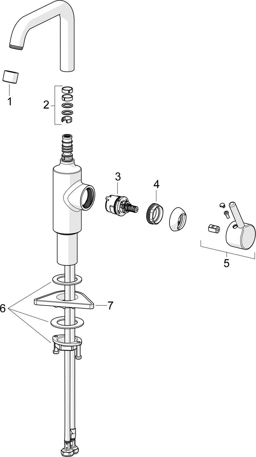 Einhand-Waschtischarmatur „Vantis“ Ausladung 152 mm in Matt-Schwarz Einhand-Waschtischarmatur „Vantis“ Ausladung 152 mm in Matt-Schwarz