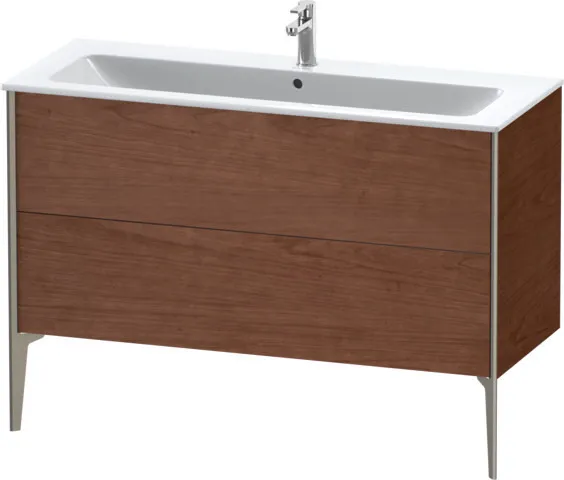 Duravit Waschtischunterschrank bodenstehend „XViu“ 121 × 59,4 × 48 cm in Amerikanischer Nussbaum