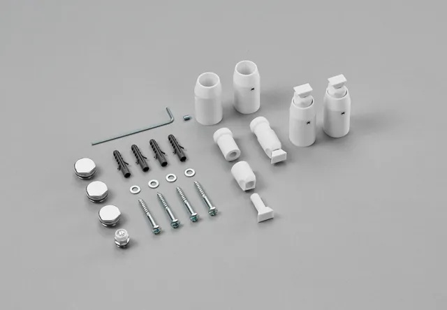 Zehnder Montageset für „Universal“ in Verkehrsweiß (RAL 9016, glänzend) Zehnder Montageset für „Universal“ in Verkehrsweiß (RAL 9016, glänzend)