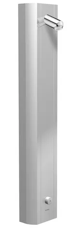 Duschpaneel LINUS DP-SC-V, Vorgemischtes Wasser, Selbstschluss, Duschkopf Aerosolarm, DN 15 G 1/2 AG, B 226 mm x H 1200 mm x T 115 mm, Aluminium gebürstet, eloxiert